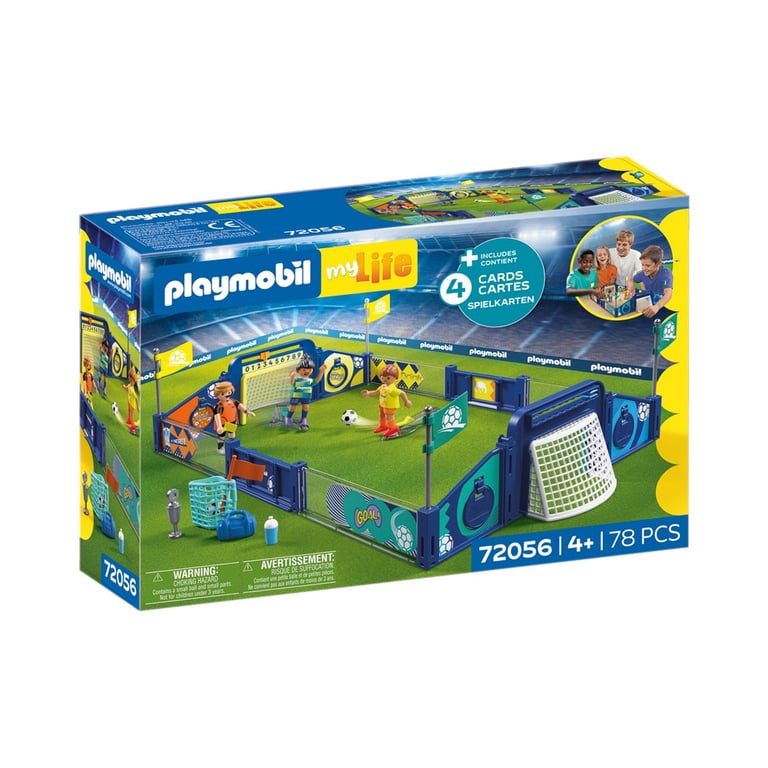 Playmobil 72056 Stade de football et défis PLAYMOBIL 3 figurines 78 pièces Multicolore - Neuf