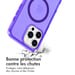 imoshion Coque Pailletée avec MagSafe pour Apple iPhone 16 Pro - Paillettes Violet