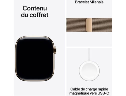 Apple Watch Series 10 (2024) GPS + Cellular, Cassa in Titanio Oro da 46mm con Cinturino in Titanio M/L