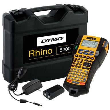 DYMO RHINO Etiquetadora industrial | Estuche con kit de etiquetadora | Teclas de acceso rápido que ahorran tiempo Imprime rápidamente Etiquetadora duradera para lugares de trabajo