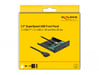 Pannello frontale DeLOCK 3.5? USB 5 Gbps, 1 USB Tipo-C + 2 USB Tipo-A + slot SD e Micro SD