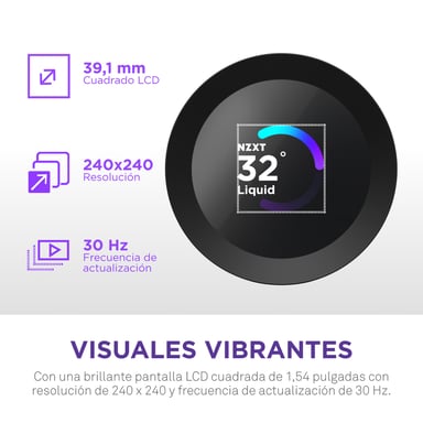NZXT Kraken Plus 240 Procesador Sistema de refrigeración líquida todo en uno 12 cm Negro