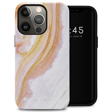 Selencia Coque arrière Vivid pour Apple iPhone 13 Pro - Chic Marble Gold