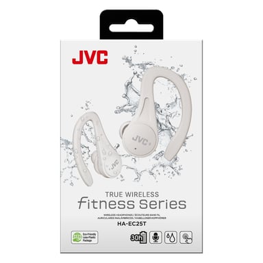 JVC HA-EC25T Casque True Wireless Stereo (TWS) Crochets auriculaires, Ecouteurs Appels/Musique Bluetooth Blanc