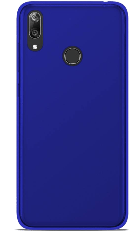 Coque silicone unie compatible Givré Bleu Huawei Y7 2019