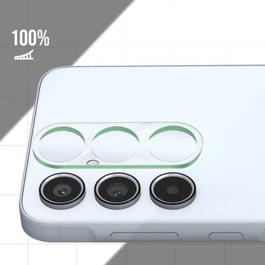 iMak Protector de cámara Samsung A35 5G Cristal templado resistente Transparente