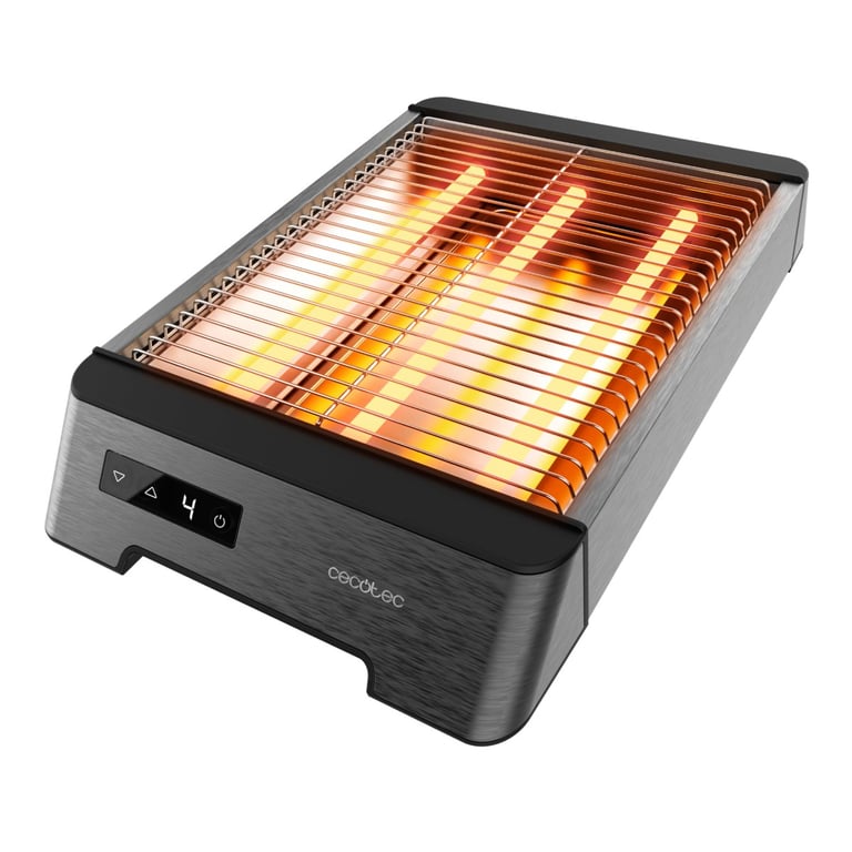 Grille-pain horizontal Cecotec NiceSlice 1000 W Touch Control 2 tranches 6 niveaux Gris - Neuf