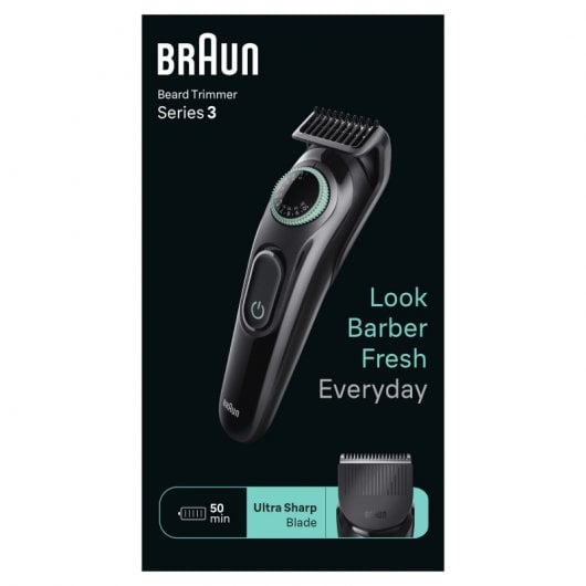 Braun BeardTrimmer 3 BT3411 Noir, Vert - Neuf