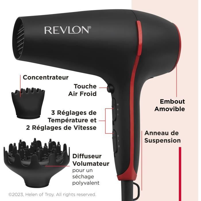 Sèche-Cheveux Revlon RVDR5317E – 2000W, Infusion Huile de Coco, 2 Accessoires - vue 10