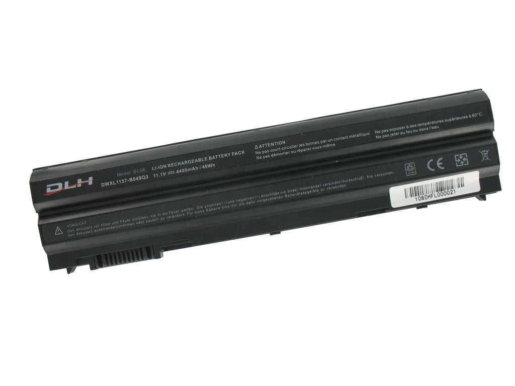 DLH Batterie Li-ion 11.1V 5200mAh 58Wh - P9TJ0 / PRRRF / PRV1Y / R48V3 / T54F3 / T54FJ / YKF0M - Neuf