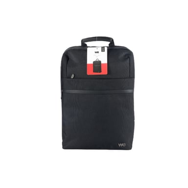 Mochila WE CITY tamaño 15,6'', poliéster 900D, tejido impermeable y cremallera, espalda reforzada, Negro 295x100x430