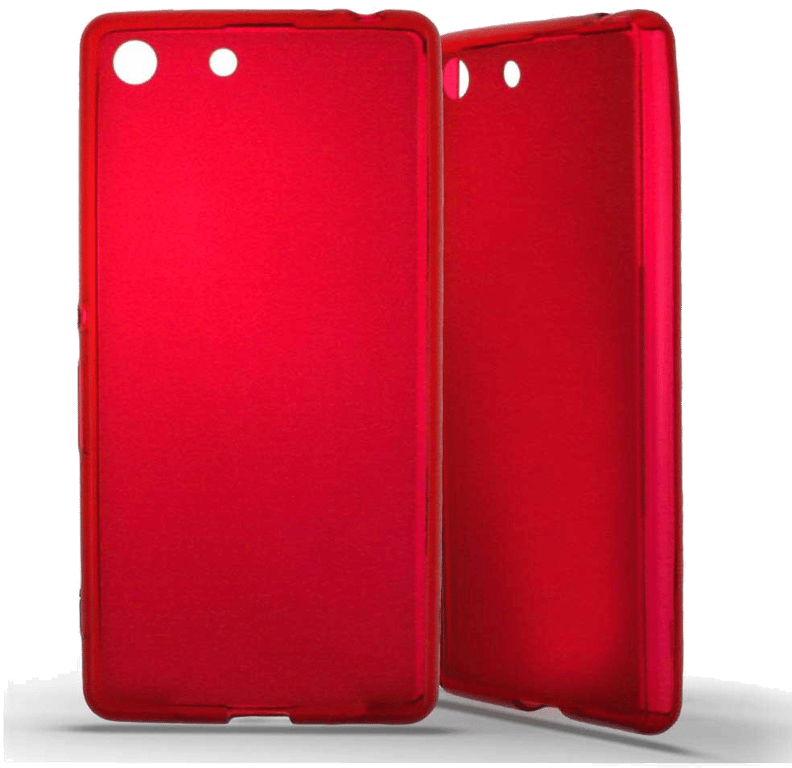 Coque silicone unie compatible Givré Rouge Sony Xperia M5