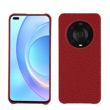 Coque cuir Honor Magic4 Pro -  - Rouge - Cuir grainé