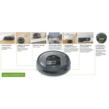 iRobot Roomba i7+ (i7556) 1,71 L Bolsa para el polvo Negro