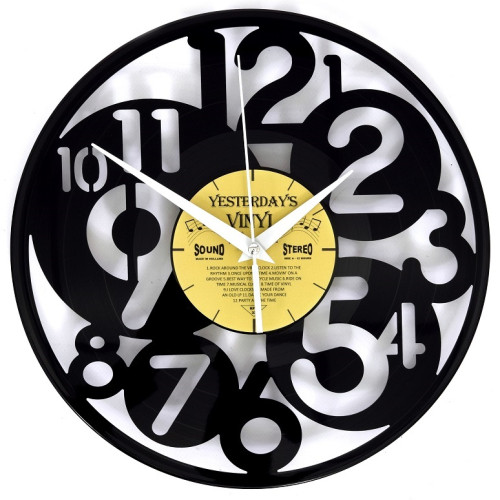 Horloge vinyle 45T recyclé YELLOW Neuf - vue 4