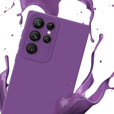Coque pour Samsung Galaxy S22 ULTRA en FLUID VIOLET MAT Housse de protection Étui en silicone TPU flexible