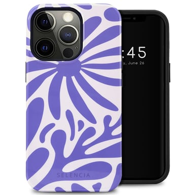 Selencia Coque arrière Vivid pour Apple iPhone 13 Pro - Modern Bloom Sapphire Blue