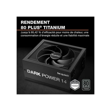 Alimentation ATX be quiet! Dark Power 14 850W ATX 3.1 Modulaire 80 PLUS Titanium Noir