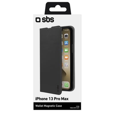 SBS TEBKLITEIP1367K custodia protettiva per cellulare 17 cm (6,7'') Custodia con portafoglio Nero Apple iPhone 13 Pro Max