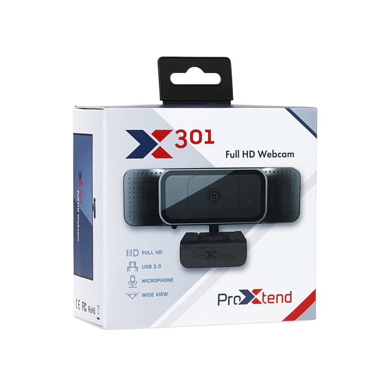ProXtend X301 Full HD webcam 5 MP 2592 x 1944 pixels USB 2.0 Noir