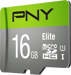 Tarjeta de memoria MicroSDHC Elite de 16 GB de PNY