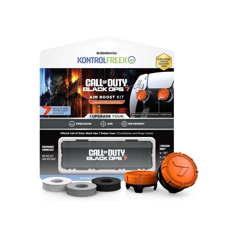 Accessoire joystick STEELSERIES KontrolFreek Call of Duty Black Ops 7 Aim Boost Kit Collector Edition Orange Noir - Neuf