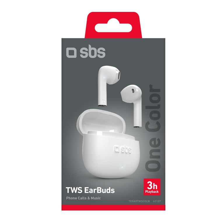 Casque True Wireless Stereo SBS One Color – Bluetooth, Appels/Musique, TWS - vue 5