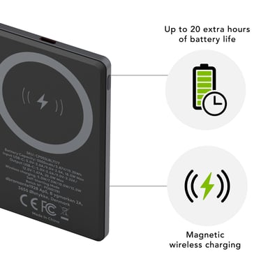 dbramante1928 CP05SLBL7177 batería externa 5000 mAh Cargador inalámbrico Gris