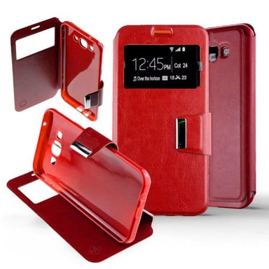 Etui Folio Rouge compatible Samsung Galaxy J7 2015