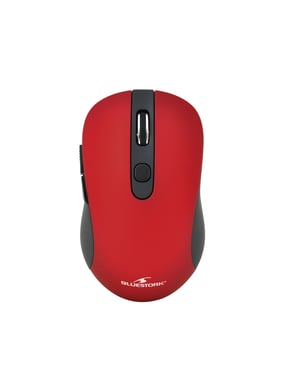 Ratón inalámbrico Bluestork Office60 (Negro/Rojo)