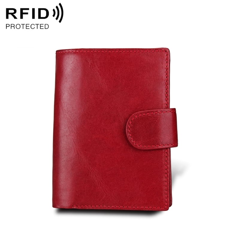 Billetera para Hombre Proteccion Magnetica Piel Anti Iman Rfid Rojo YONIS Yonis