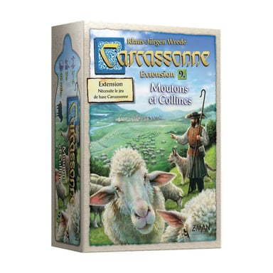 Jeu de stratégie Asmodee Carcassonne Moutons et Collines Extension 9