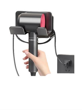 Supporto per asciugacapelli Dyson, montaggio a parete in alluminio Grey