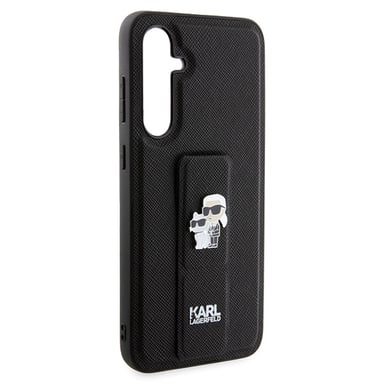 Custodia Karl Lagerfeld Gripstand Saffiano per Galaxy S23 FE, nera