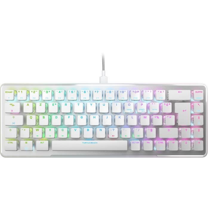 Clavier gaming optique et mécanique filaire Turtle Beach - Vulcan II Mini - Blanc - Neuf