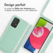 imoshion Coque en silicone avec cordon pour Samsung Galaxy A52(s) (5G/4G) - Vert menthe