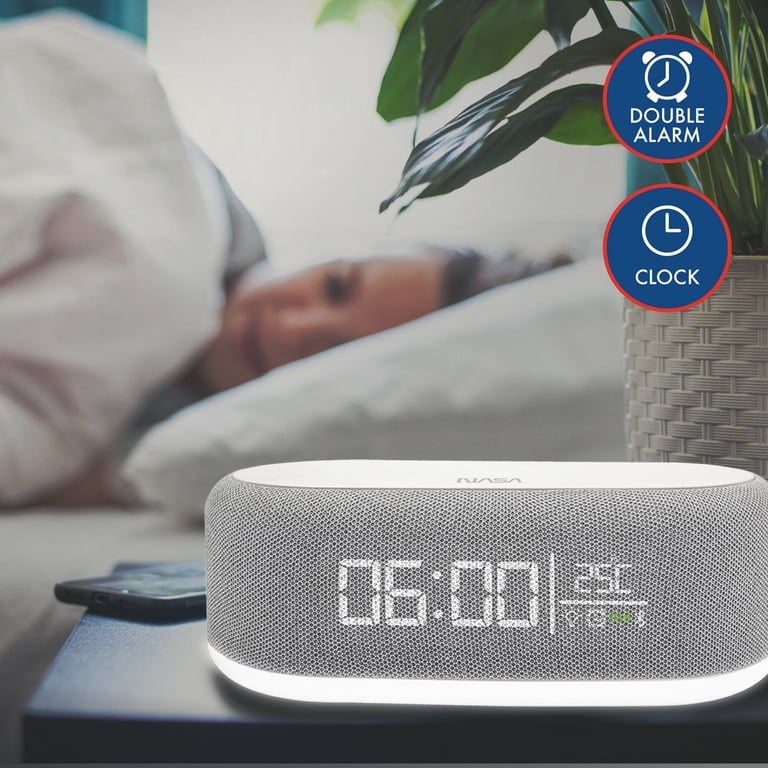 Réveil NASA SPC400 – Radio Réveil, Enceintes Bluetooth 5W, Charge Sans Fil - vue 3