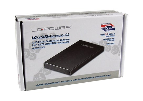 LC-Power LC-25U3-Becrux-C1 Boîtier HDD Noir 2.5''