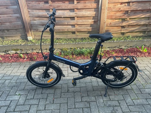 Vélo électrique pliable Onemile E1P, 250 W, 36 V 10 Ah, 25 km/h, bleu.