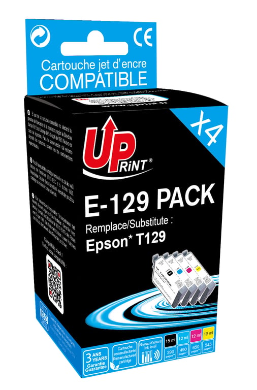Pack UPrint compatible EPSON T1295 4 cartouches - Neuf