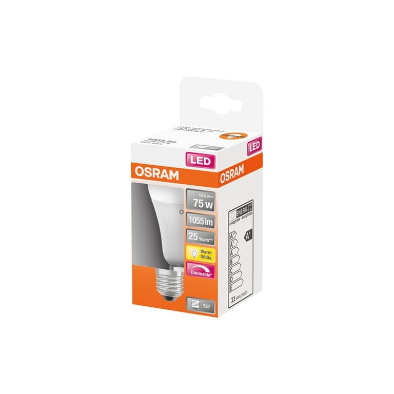 OSRAM LED std dépolie radiateur variable E27 chaud - vue 2