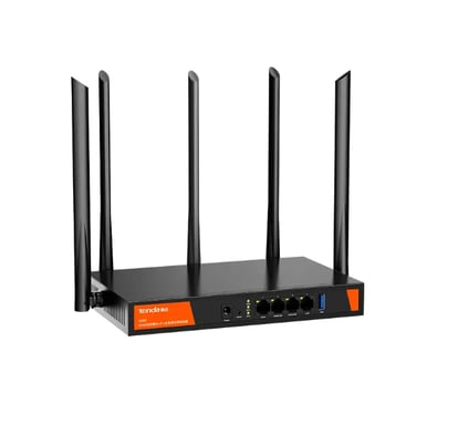 Tenda W30E AX3000 router inalámbrico Gigabit Ethernet Doble banda (2,4 GHz / 5 GHz) Negro
