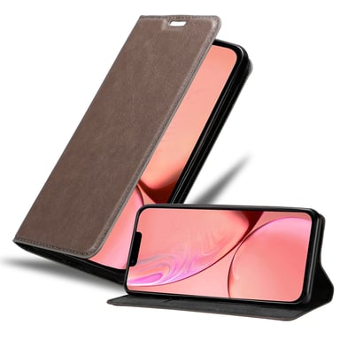 Coque pour Apple iPhone 13 PRO en MARRON CAFÉ Housse de protection Étui avec fermeture magnétique, fonction de support et compartiment pour carte