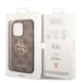 Guess 4G Logo Backcover in metallo per Apple iPhone 14 Pro - Marrone