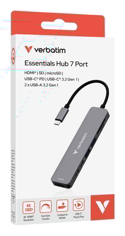 Verbatim Hub multiports USB-C Essentials - Neuf