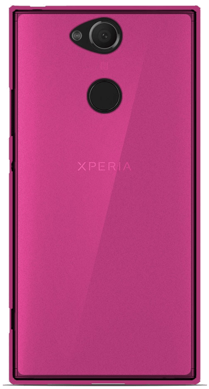 Coque silicone unie compatible Givré Rose Sony Xperia XA2