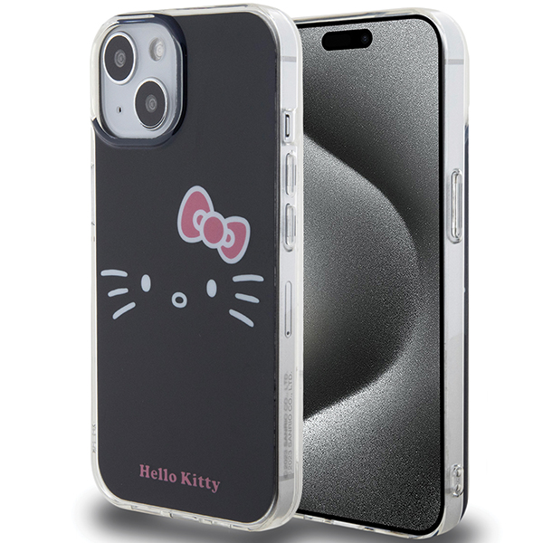 Coque de telephone Hello Kitty IML Kitty Face Souple Compatible iPhone 15 - vue 2