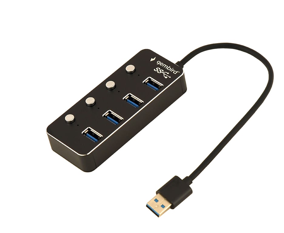 Gembird UHB U3P4P 01 hub & concentrateur USB 3.2 Gen 1 3.1 Gen 1 Type A 5000 Mbit/ Neuf