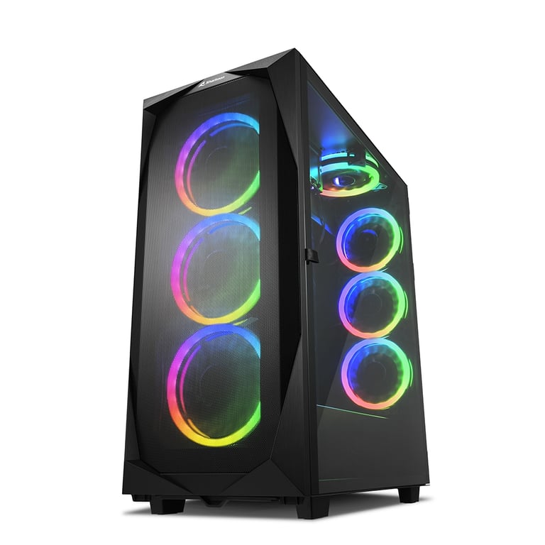 Boitier PC Moyen Tour ATX Sharkoon Rev300 RGB avec panneaux vitrés - vue 3