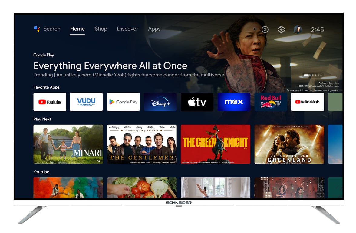 SCHNEIDER Téléviseur Led 50 pouces UHD 4 K GMS50A1GW - vue 3